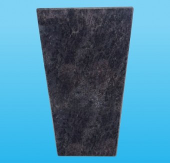 2415 Square Bahama Blue Granite Vase 5" x 4" x 9" 