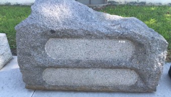 #326-Cln P.hill Grey Rock Clearance Monument 41 " Long X 22" Thick X 24" Tall recommended to view monument before purchasing 