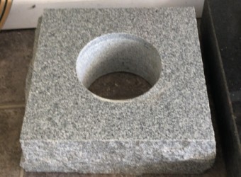 #674 12"x12"x4"  6" Core Vase Collar Millstone
