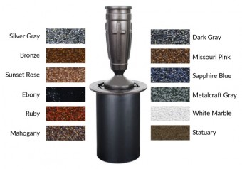 In-ground 5" Regal-Cross Vase MC