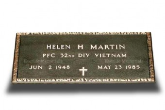 #1576 Military Marker Mount 8.5x5.5 Bronze ADDTL Service