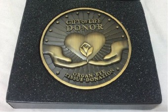 #2395 Organ Donor Bronze Medallion ADDTL Service
