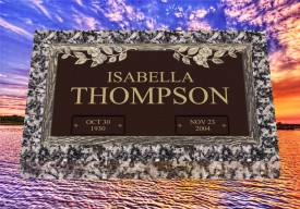 #962 24x14 Bronze on 28x18 Gray Granite GB-135