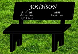 #1111L Park Bench Black All Laser  48" L x 16" W x 34" H