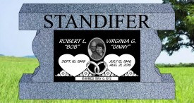 #1238 Cremation Bench Millstone Gray with Black 36" Long X 13" Thick X 20" Tall comes with engraving 