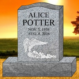 #1389 Elite Gray Granite Upright 30" L x 6" W x 30" H