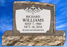 #1607 Upright Deer Brown Granite Total Size  36" Long x 6" Thick x 24" Tall