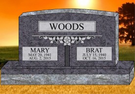 #1627 Upright Bahama Blue Granite Total Size 48" long 6" thick 26" tall