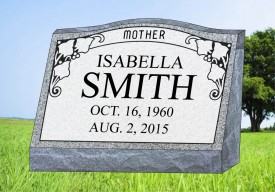 #163 Slant Gray Granite 20" wide x 10" thick x 16" tall