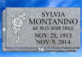 #182-F1 Grassmarker Gray 16"Long x 8"Wide x 4"Thick  add image $40.00