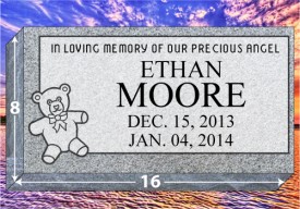 #182-B Baby Grassmarker Grey 16" Long X 8" Wide X 4" Thick 