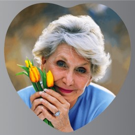 #1852 3.9 inches HC-1 Heart Porcelain Photo