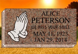 #185 Grassmarker Morning Rose 16" Long X 8" Wide X 4" Thick 