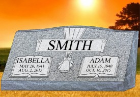 #192 Slant Gray Granite 36" Wide 10" Thick X 16" Tall 