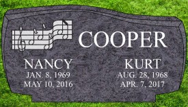 #2330 Elite Bahama Blue Granite Slant Upright 36" L x 10" W x 18" H