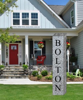 #2428 Millstone Gray Stone Pillar 8" L X 8" W X 43" H