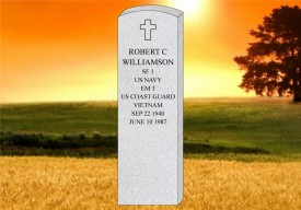 #2761 Matching Military Upright White Marble Total Size 13" Wide x 4" Thick x 42" High