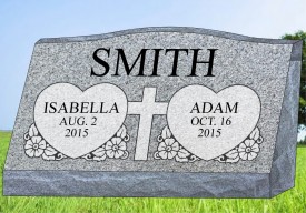 #340 Slant Gray Granite 30" Wide 10" Thick X 16" Tall 