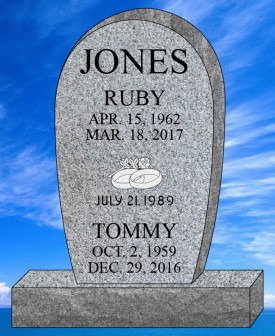 #745 Elite Gray Granite Upright 36" L x 6" W x 46" H