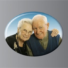 #773H 5.9x7.9 inches OC-10 Oval Porcelain Photo 