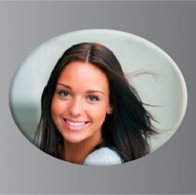 #943H 1.6x2.4 inches OC-1A Oval Porcelain Photo 