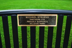 #2814 Mount Bronze Plaque on Bench ADDTL Service
