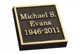 Cremation Plate, Polished Raised Border 4x3