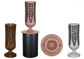 136 In-ground 5" Crest Vase MC