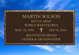 #1085 24x12 Military Matching Bronze Niche GB-98