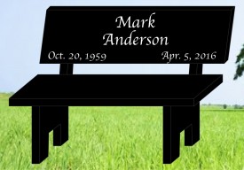 #1111 Park Bench Black  48" L x 16" W x 34" H