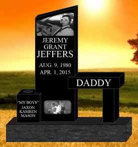 #1134 Black Bell Bench 42" Long X 6" Thick x 45" Tall comes with engraving 