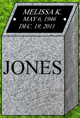 #1261 Gray Cremation Pillar Engraved Letters Total Size 10" L x 9" W x 18" H