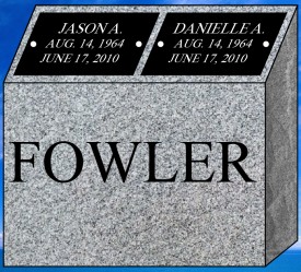 #1262 Gray Cremation Pillar Engraved Letters Total Size 18" L x 9" W x 18" H