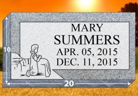 #139-B1 Grassmarker Gray 20"Long x 10"Wide x 4"Thick 