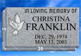 #139-F1 Grassmarker Gray 20"Long x 10"Wide x 4"Thick