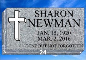 #181-F1 Grassmarker Gray Granite 24" Long X 12 " Wide X 4" Thick add image $40.00