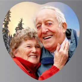 #1853 5.9 inches HC-2 Heart Porcelain Photo 