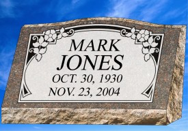 #188 Slant Deer Brown Granite 24" Wide by 12" Long 