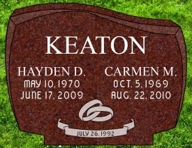 #2333 Elite India Red Granite Slant Total Size 24" L x 10" W x 18" H