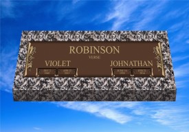 #1948 32x8 Bronze on 36x13 Moonlight Gray Granite GB-33