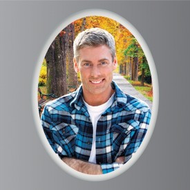 #246V 2.8x3.5 inches OC-4 Oval Porcelain Photo 