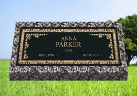 #3104 36x13 Bronze on 40x17 Moonlight Gray Granite GB-65