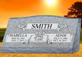 #339 Slant Gray Granite 42" Wide 10" Thick X 16" Tall 