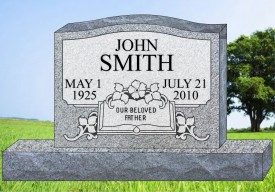 #422 Upright Gray Granite Total Size  36" Long x 6" Thick x 24" Tall