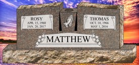 #544 Elite Deer Brown Granite Upright 60" L x 6" W x 26" H