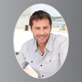 #773V 5.9x7.9 inches OC-10 Oval Porcelain Photo 