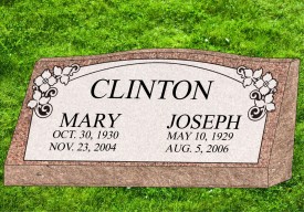 #797 Slant Morning Rose Granite 30" Wide 10" Thick X 16" Tall 