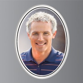 #943V 1.6x2.4 inches OC-1A Oval Porcelain Photo 