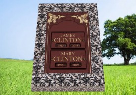 GB-203 11.5x17 Cremation Bronze on 17x23 Moonlight Gray Granite