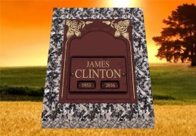 GB-205 11.5x12 Cremation Bronze on 16x16 Moonlight Gray Granite